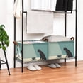 thumbnail image 3 of Yayeee Foldable Storage Basket for Shelves with Handles Waterproof Cloth Bins, Black Cat, 3 of 7