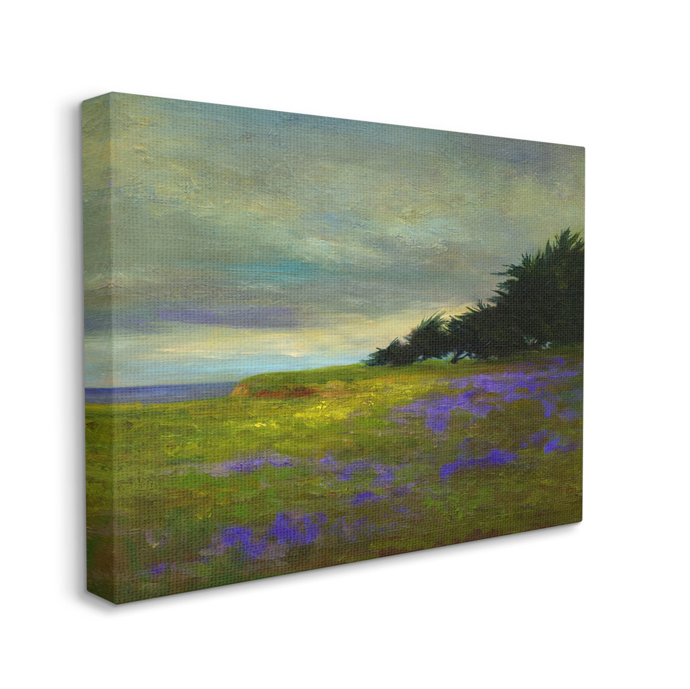 Stupell Industries Seaside Purple Meadow Flowers Painting Gallery Wrapped Canvas Print Wall Art, Design by Sheila Finch