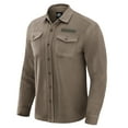 thumbnail image 2 of Men's Darius Rucker Collection by Fanatics Tan Green Bay Packers Polar Fleece Cozy Button-Up Shirt, 2 of 6