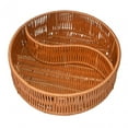 thumbnail image 2 of Panier de Service pour Aliments, Organisateur de Panier Divisé, Rangement Multifonction Tissé à la Main Rond Type S, 2 of 9