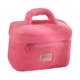 thumbnail image 4 of Bolsa de maquillaje de felpa, bolsa de cosméticos portátil para viajes de negocios y cosméticos. Rosa roja, 4 of 9