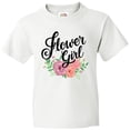 thumbnail image 3 of Inktastic Flower Girl Hand Lettering with Flowers Illustration Youth T-Shirt, 3 of 5