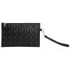 Bolso de embrague de noche con remaches a la moda, bolso de sobre de cuero para mujer (negro) Likrtyny multifunción de oficina