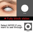 thumbnail image 1 of Lentes de contacto de Halloween, lentes de Color para ojos, Anime, Cosplay, malla blanca, lente ciega, lentes de Color rojo, 1 of 4
