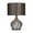 Silver Solid Round 17" x 14" x 20", variant on DecMode 20" Silver Table Lamp with Gray Fabric Shade