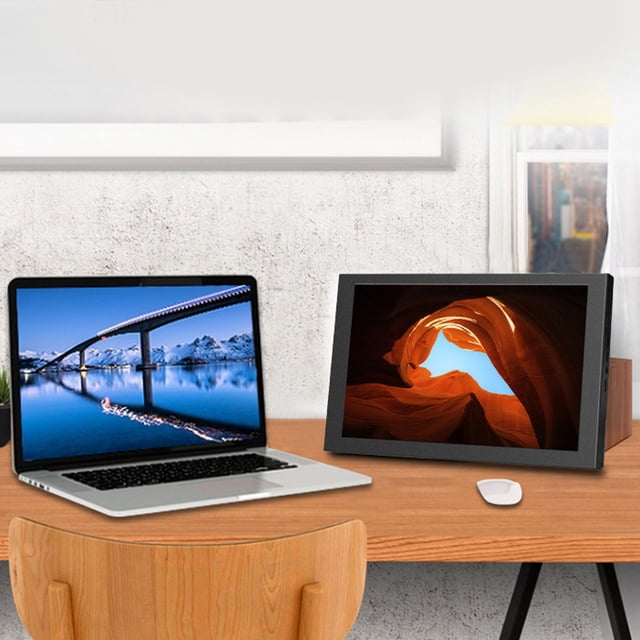 Portable , Wide Compatible IPS External Display with Dual Speakers HD Multimedia Interface Bracket for Home