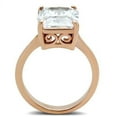 thumbnail image 3 of Rose Gold Womens Ring Anillo Para Mujer y Ninos Unisex Kids 316L Stainless Steel Ring Barcelona Clear, 3 of 4