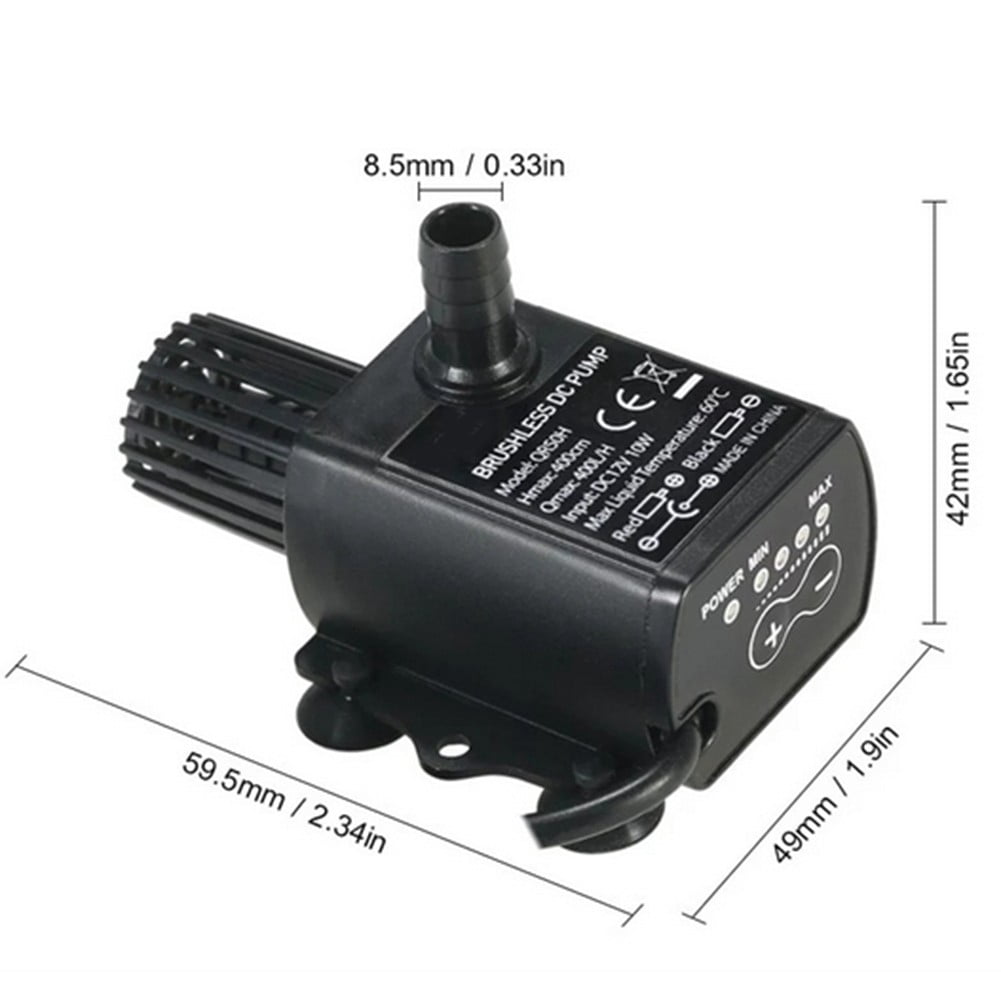 DC12V 400L/H 20W Brushless Submersible Water Pump for Aquarium Pond Fish Tank