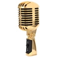 thumbnail image 2 of Microphone Filaire Vintage Classique Professionnel Micro Dynamique pour Performance Live Karaoké (Or), 1 x Microphone, Or, 2 of 8