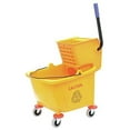 thumbnail image 2 of HUBERT® Mop Bucket with Wringer Combo 34 Quart Yellow Plastic - 23 5/8" L x 15 3/4" W x 36 5/8" H, 2 of 3