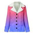 thumbnail image 6 of Fashion Winter Warm Jackets for Womens Plus Size Zip Up Composite Plush Button Lapels Jacket Outwear Coat, 6 of 6