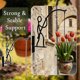 thumbnail image 4 of Soporte de planta colgante para pescador de pared con estructura de hierro resistente a la oxidación para macetas pequeñas, decoración de jardín exterior para pared, 4 of 6