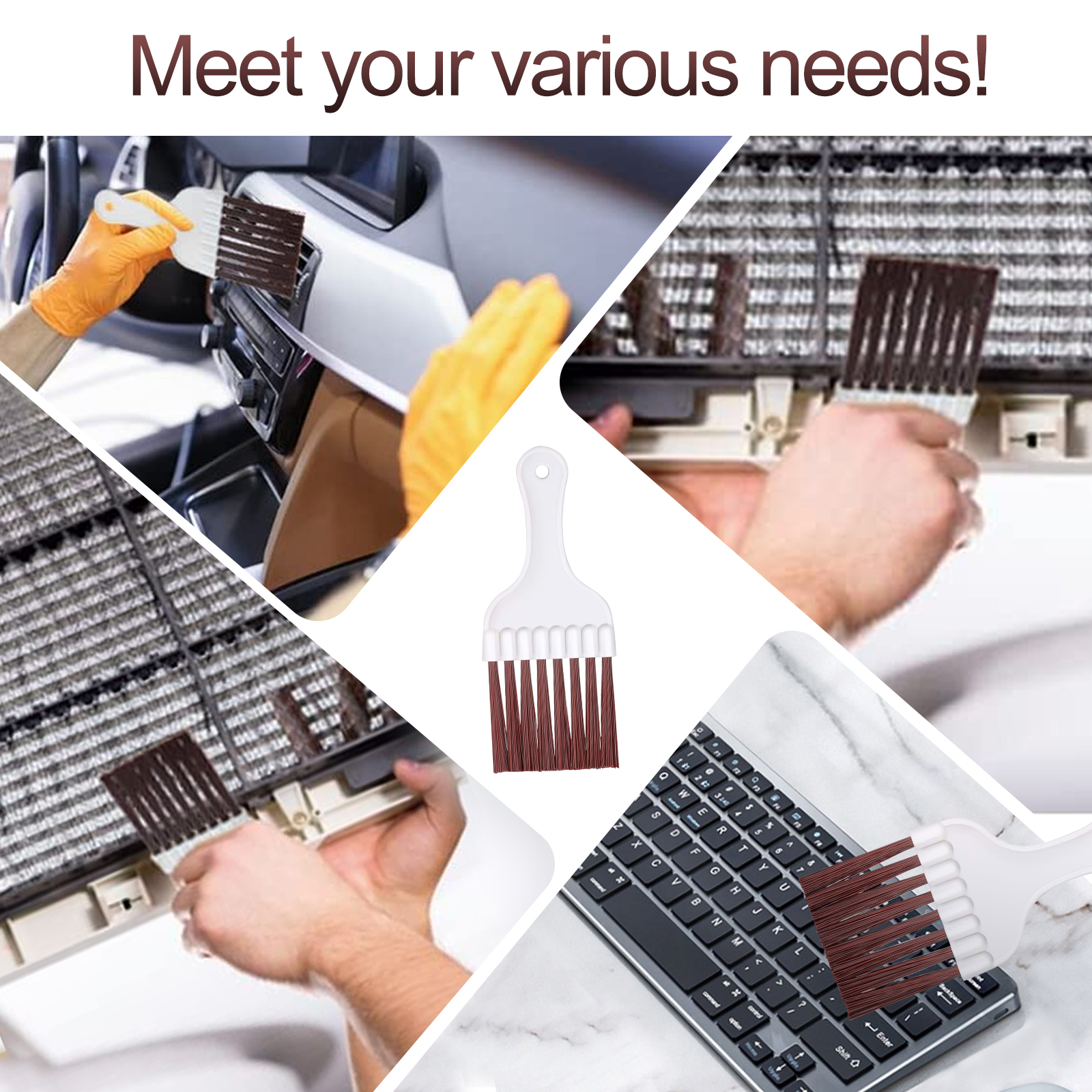 MATHOWAL Air Conditioner Condenser Fin Comb, Fin Cleaning Brush Air