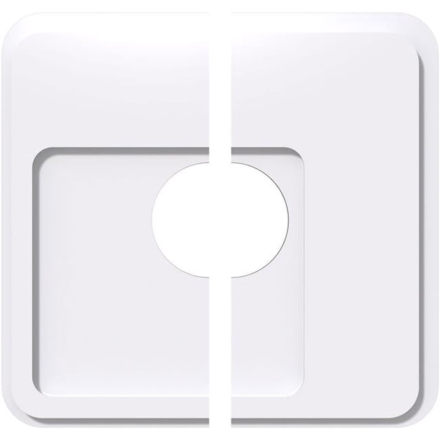 Ekena Millwork CMP18LN2-05000 18 in. OD x 5 in. ID Square Lucan Architectural Grade PVC Contemporary Ceiling Medallion - 2 Piece