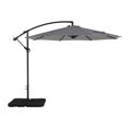 thumbnail image 2 of GARDEN 10" Ft Offset Cantilever Umbrellas w/ Base Weights Included for Outdoor Patio Shade, Gray/White Stripe, 2 of 4
