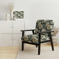 thumbnail image 2 of Designart "Earthy Green Damask Calm" Green Damask Upholstered Accent Chair - Cottage Arm Chair For Living Room, 2 of 7
