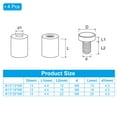 thumbnail image 2 of Uxcell 1/2 x 0.9 inch Sign Standoff Screws, 4 Pcs Stainless Steel Wall Standoff Mounting Hardware, Rose gold, 2 of 6