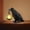Black, variant on SIGUANG Home Decor Fake Crow Light Holder, Raven Lamp Tealight Candle Holder, Resin Statue Half Silver