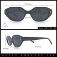 thumbnail image 3 of Retro Vintage Style Hipster Beveled Plastic Geometric Cat Eye Sunglasses Slate - Light Beige, 3 of 8