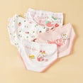 thumbnail image 2 of Quealent Kid Toddler Girl Cotton Briefs Baby Panties Infant Underwear Children 4 Pcs Set Soft Breathable Cute Print Underpants Pink for Size 6-8 Years, 2 of 5