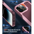 thumbnail image 5 of Leyi for Case iPhone 15 pro max, 4 Corners with Airbags, Non-Slip Textured Grip Bumper Support Wireless Charging Military Drop Resistant for iPhone 15 pro max Phone Case-Purple, 5 of 7
