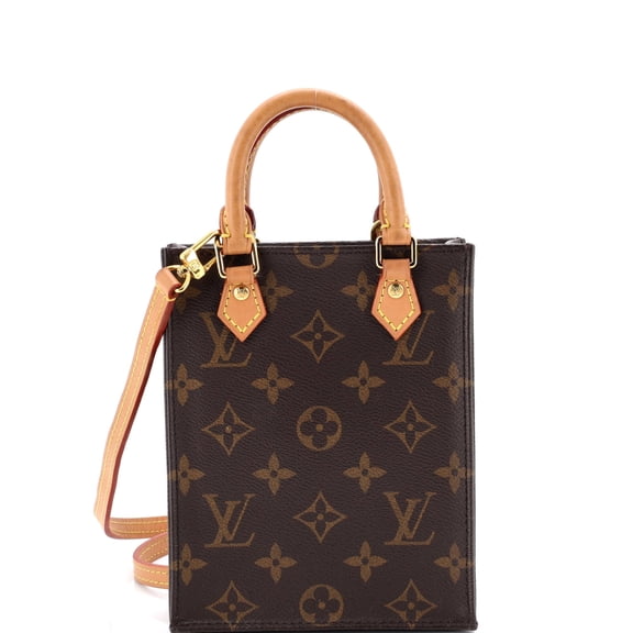 Pre-Owned Petit Sac Plat Bag Monogram Canvas By Rebag
