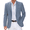 Grey Blue, variant on Mens Lightweight Dress Blazer Modern Regular Fitted Daily Sport Coats