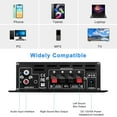 thumbnail image 6 of AK-380 USB SD BT.C FM AUX Audio Power Amplifier 400W+400W 2.0 CH HiFi Stereo AMP Speaker Bluetooth 5.0 Amp Receiver with 12V 5A Power Supply,FM Antenna for Car Home Bar Party, 6 of 9