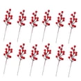 thumbnail image 4 of 12Pcs Red Berry Branches Christmas Fruit Simulation Plant Decor Foam Plastic Artificial Bunches 20Cm Fake Plants, 4 of 14