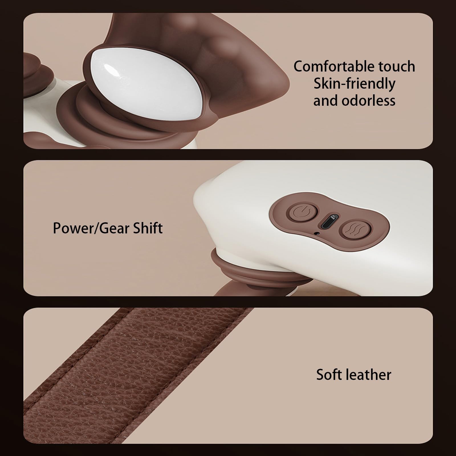 4D Neck and Shoulder Massager, Heat Wireless Deep Tissue Kneading Massage Pillow, Simulating Human Hands Dual Heat Settings, Ergonomic Palm Curve, Protable Design for Home Office Travel