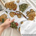 thumbnail image 4 of Full Size Fitted Sheet Set - Christmas 3 Piece Bedding Sets 16" Deep Pocket Fitted Sheet with 2 Pillowcases, Xmas Pine Tree Winter Snowflakes Brushed Microfiber Hotel Luxury Bed Sheets, 4 of 9