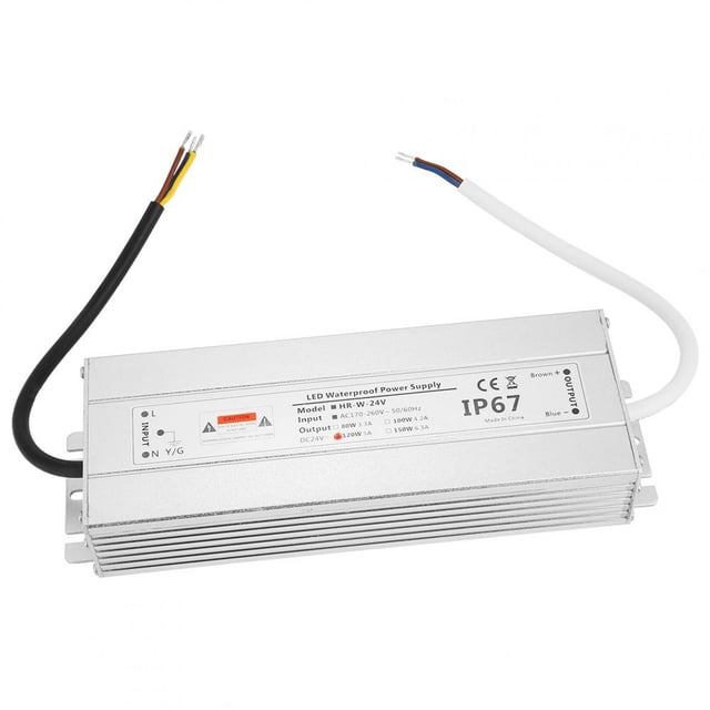 Controlador LED Amonsee Transformador a prueba de polvo 24V IP67 120W