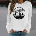 thumbnail image 1 of Nouveaux Hauts d'Été pour Femmes 2023 Chemises Col Rond Manches Longues Hauts Blouse Imprimée Coupe Décontractée Chandail en Molleton Oversize pour Femmes, 1 of 6