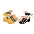 thumbnail image 2 of Journee Collection Womens Sevyn Open Square Toe Block Heel Sandals, 2 of 6