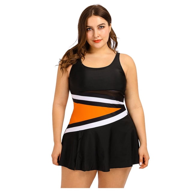 Two Piece Women‘s Plus Size Tankini Swimsuits Blouson Swim Tank Top With Shorts Modest Bathing Suits