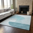 thumbnail image 6 of Addison Rugs Mayfield Washable Transitional Modern Teal Rectangle Rug, 3' x 5', 6 of 6