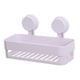 thumbnail image 1 of Estante organizador de plástico con ventosa para baño, cocina y ducha (blanco), 1 of 2