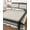 Black, Obsidian, Onyx, Carbon, variant on Full Size Quilt Bedding Set, Black Gray Grid Reversible Summer Quilt 3 Pieces, Modern Minimalist Striped Pattern Lightweight Bedspreads Coverlets with 2 Pillow Shams for All Seasons