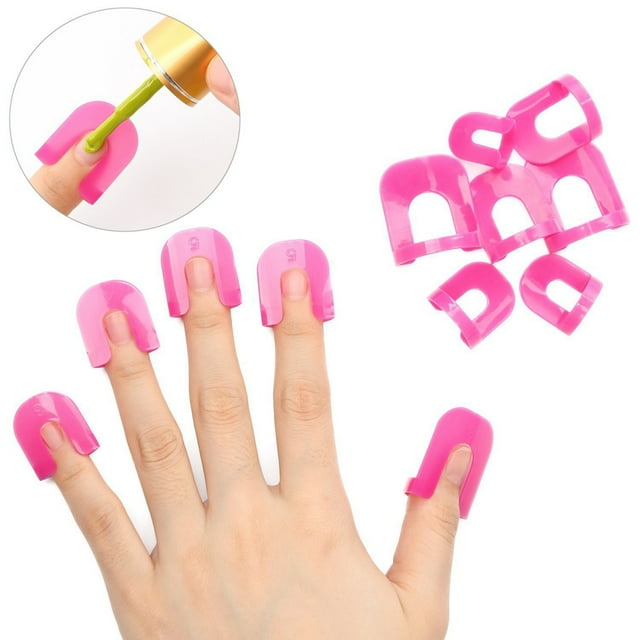 52PCS Nail Polish Stencil Reusable Nail Polish Protector Nail Protector Tool