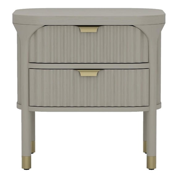 Park Contemporary 24" Nightstand in Gray (2-Drawer)