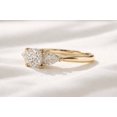thumbnail image 2 of Jewelerix Round Brilliant Moissanite Engagement Ring, 10K Yellow Vermeil Gold Band with Side Accent Diamonds, Proposal Ring for Her, 2 of 3