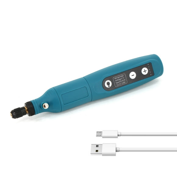 TFixol Cordless USB Rechargeable Engraving Pen with LED Light, 5-Speed Adjustable Mini Grinder for Carving, Polishing, and Drilling on Wood, Metal, Glass, and Ceramics – Set A (Grinder + USB Cable)