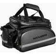 thumbnail image 1 of Bolsa portabicicletas ROCKBROS Trunk, impermeable, piel de carbono, 34 L, 1 of 7