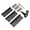 Black, variant on Riousery 5 Inch Door Hinge Kit with Magnetic Door Stop Heavy Duty Manganese Steel Quiet Bearing for Bedroom, Grey (5 in / 12.7 cm)