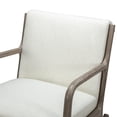thumbnail image 6 of Rocking Accent Chair set of 2 Mid-Century Upholstery Rocker Wooden Legs with a Lumbar Pillow Linen, 6 of 10