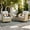 Gray, variant on Ovios 3 Pieces Outdoor Patio Furniture All-Weather Wicker Swivel Chair with Side table for Backyard