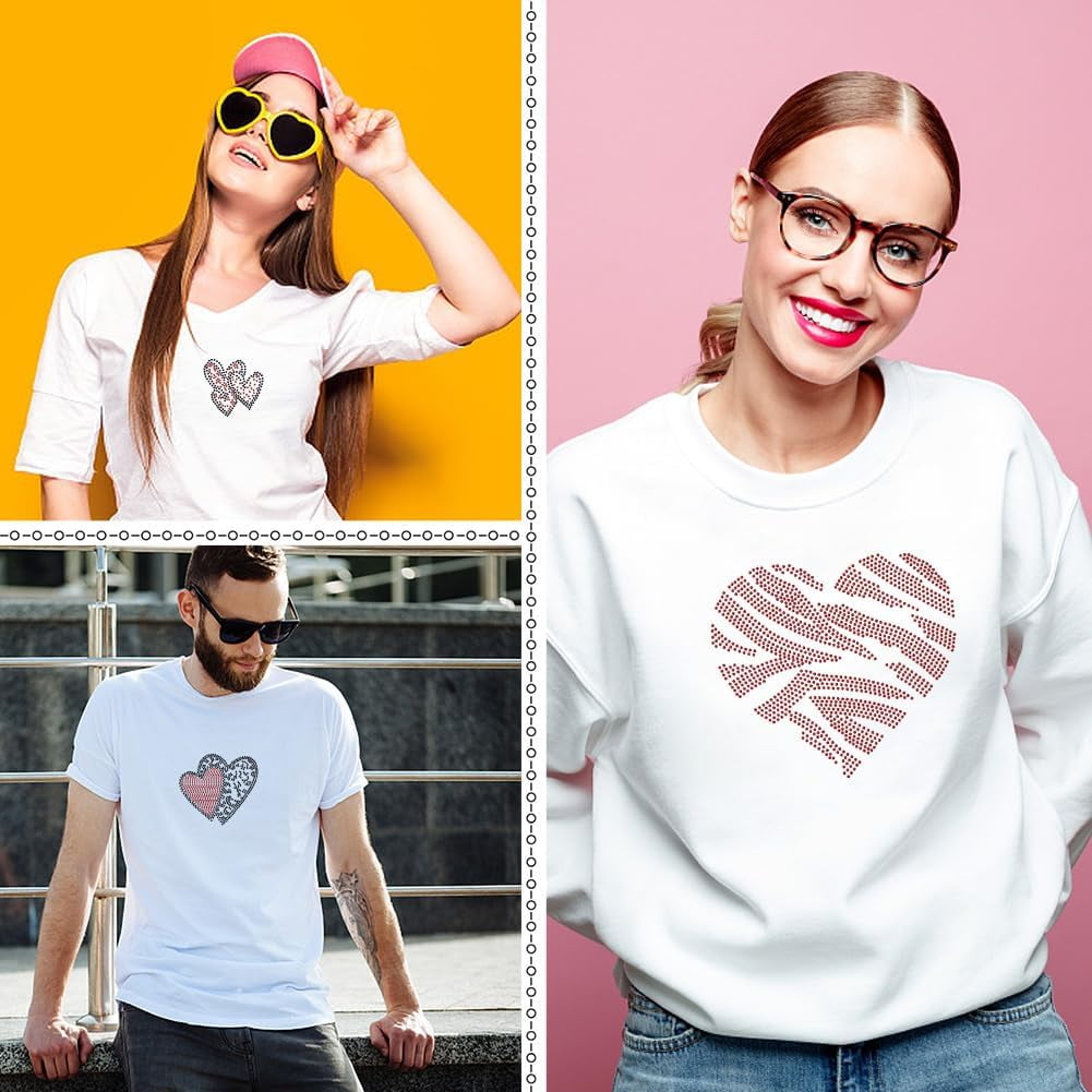 Gold Leopard Rhinestone Iron-On Patch - 11.69x8.27 Inch Heat Transfer Decal For Clothing