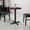 Mahogany, variant on BizChair Scratch-Resistant Round Pub Table, Black