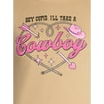 thumbnail image 4 of Valentine's Day Women’s Hey Cupid Cowboy Graphic Tee, Sizes XXS-XXL, 4 of 5