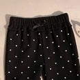 thumbnail image 4 of Girls Polka Dots Flare Pants Spring Summer Bow Elastic High Waist Wide Leg Bell Bottom Sweatpants with Ruffle Hem Kids, 4 of 5